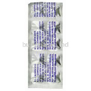 Olvance, Olmesartan 40mg tablets back