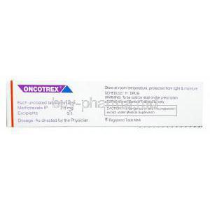 Oncotrex 2.5, Methotrexate dosage