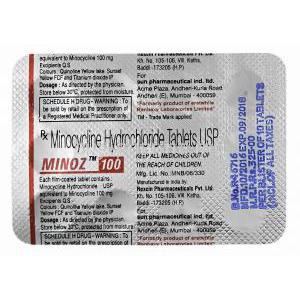 Minoz, Minocycline tablets back