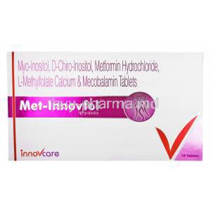 Met-Innovfol, Metformin/ L-Methyl Folate/ Methylcobalamin/ Myo Inositol