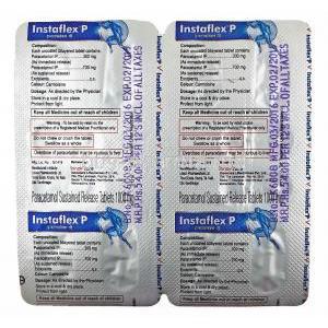 Instaflex P, Paracetamol tablets