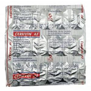 Ceruvin, Aspirin and Clopidogrel 150mg + 75mg capsules