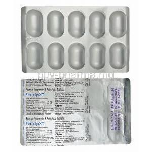 Fericip XT, Ferrous Ascorbate/ Folic Acid tablets