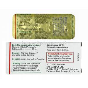 Suhagra, Sildenafil 25mg dosage