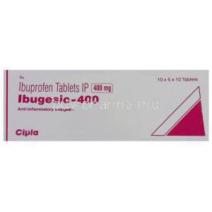 Generic  Motrin, Ibuprofen 400 mg box