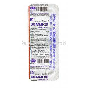 Losatan, Losartan 25mg tablets