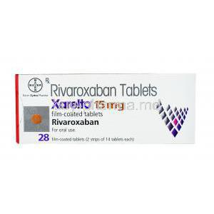 Xarelto, Rivaroxaban 15mg box