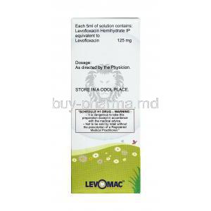 Levomac Oral Solution, Levofloxacin dosage