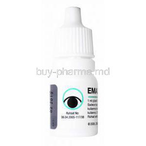 Emadine, Emedastine Eyedrops, 0.05% 5ml, Bottle front presentation