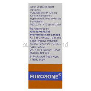Furoxone, Furazolidone Box Manufacturer info