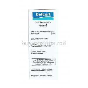 Defcort Oral Suspension, Deflazacort dosage