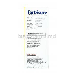 Farbisure Suspension, vitamins and minerals manufacturer