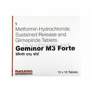 Geminor M Forte 3mg, Glimepiride and Metformin