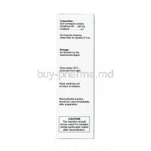 Hepafresh Injection, Glutathione. dosage