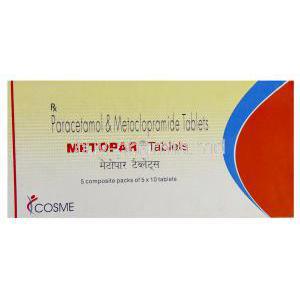Generic Paramax, Paracetamol/ Metoclopramide Box