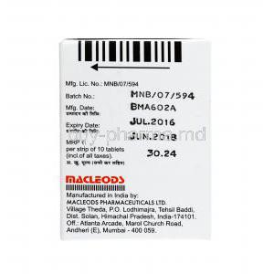 Metomac, Metoprolol manufacturer