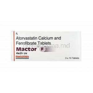 Mactor F, Atorvastatin/ Fenofibrate