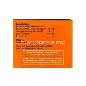 Coriminic P, Chlorpheniramine, Paracetamol and Phenylephrine dosage