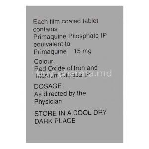 Primaquine box composition