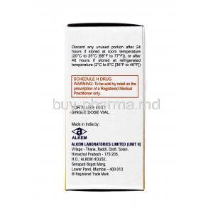 Pipzo Injection, Piperacillin and Tazobactum 1.125gm manufacturer