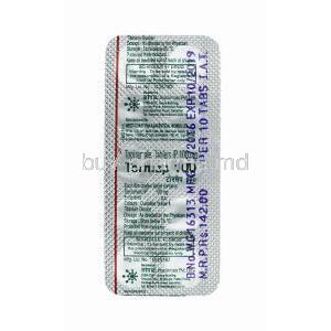 Tormap, Topiramate100mg tablets back