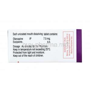 Oliramp, Olanzapine 7.5mg dosage