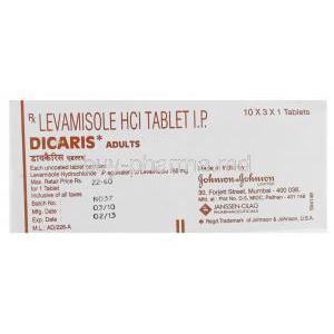 Dicaris, Generic Ergamisol, Levamisole150 mg  box