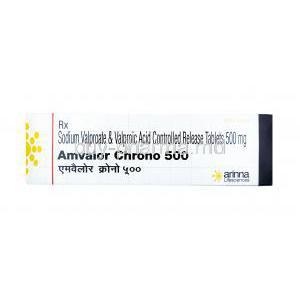 Amvalor Chrono, Sodium Valproate and Valproic Acid 500mg