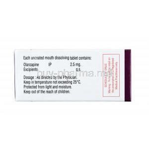 Oliramp, Olanzapine 2.5mg (Mouth Dissolving) dosage