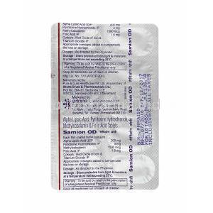 Samion OD tablets back