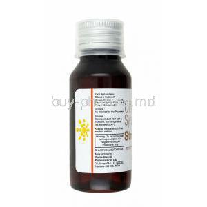 Strozina Syrup, Citicoline bottle side