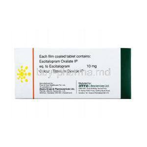 Taloprex, Escitalopram 10mg manufacturer