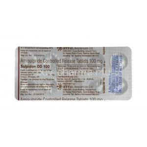 Sulpidon OD, Amisulpride 100mg tablets back