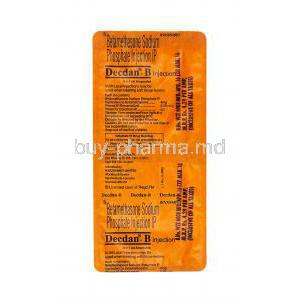 Decdan B Injection, Betamethasone 1ml ampoule