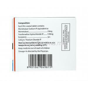 FM 24, Montelukast and Fexofenadine composition