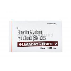 Glimaday Forte, Glimepiride and Metformin 2mg