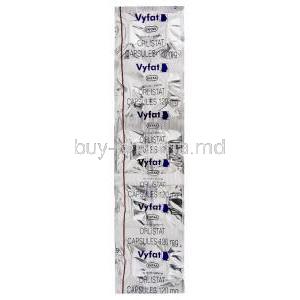Vyfat, Generic Xenical, Orlistat packaging