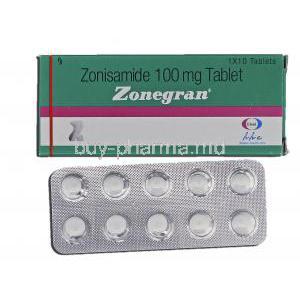 Zonegran, Zonisamide, 100mg, Tablet