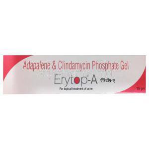 Clindamycin & Adapalene Phosphate Gel, Erytop-A, 15gm, box front presentation