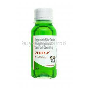 Zedex P Syrup, Chlorpheniramine/ Paracetamol/ Phenylephrine/ Sodium Citrate/ Menthol