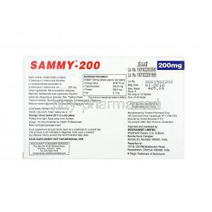 Sammy, S-adenosylmethionine 200mg manufacturer