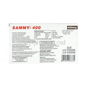 Sammy, S-adenosylmethionine 400mg manufacturer