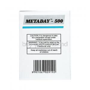 Metaday, Metformin caution