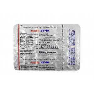 Atrofit CV, Atorvastatin and Clopidogrel capsules back