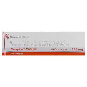 Calaptin, Generic Calan SR, Verapamil 240 mg box