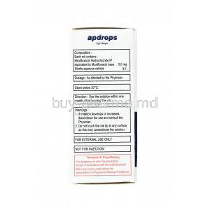 Apdrops Eye Drop, Moxifloxacin warnings