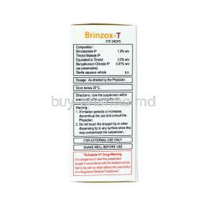 Brinzox T Eye Drop, Brinzolamide/ Timolol