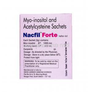 Nacfil Forte Powder, Myo-inositol and Acetylcysteine dosage