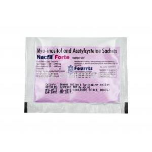 Nacfil Forte Powder, Myo-inositol and Acetylcysteine sachet back