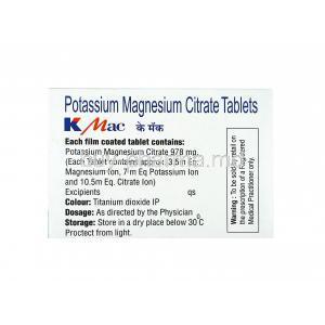 K Mac, Potassium Magnesium Citrate